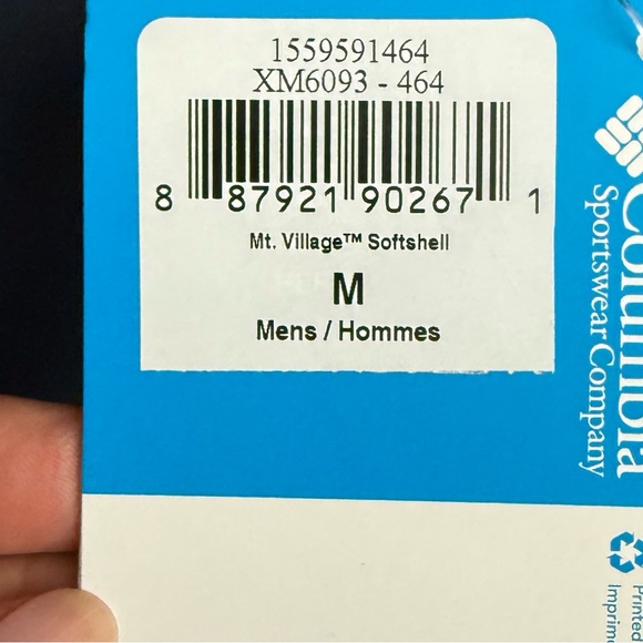 NWT Columbia Softshell Navi Blue - M - Picture 6 of 10